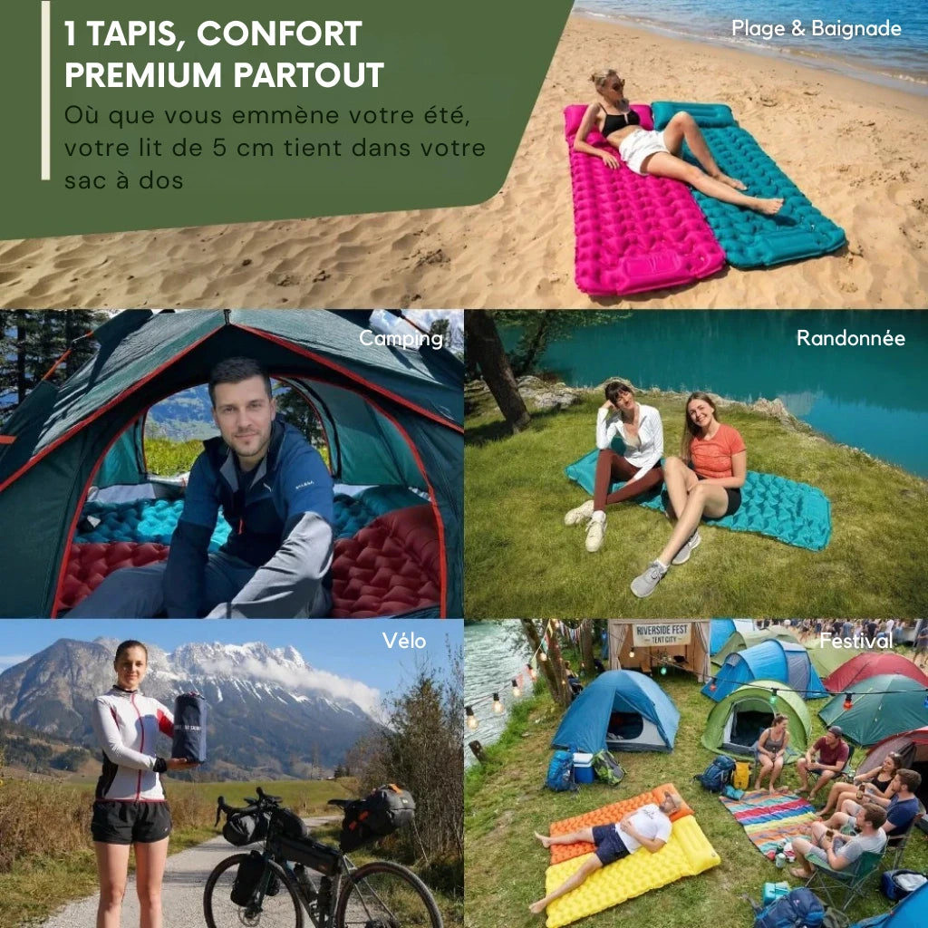 Matelas de sol ultra-léger & compact — parfait pour partir à l'aventure